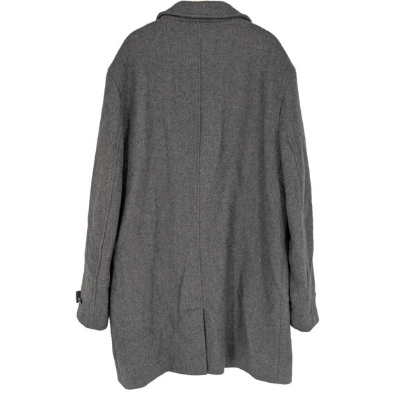 LANDS END Mens Winter Coat SIZE L/T 42/44 65% Wool Gray Herringbone Great - Picture 4 of 14
